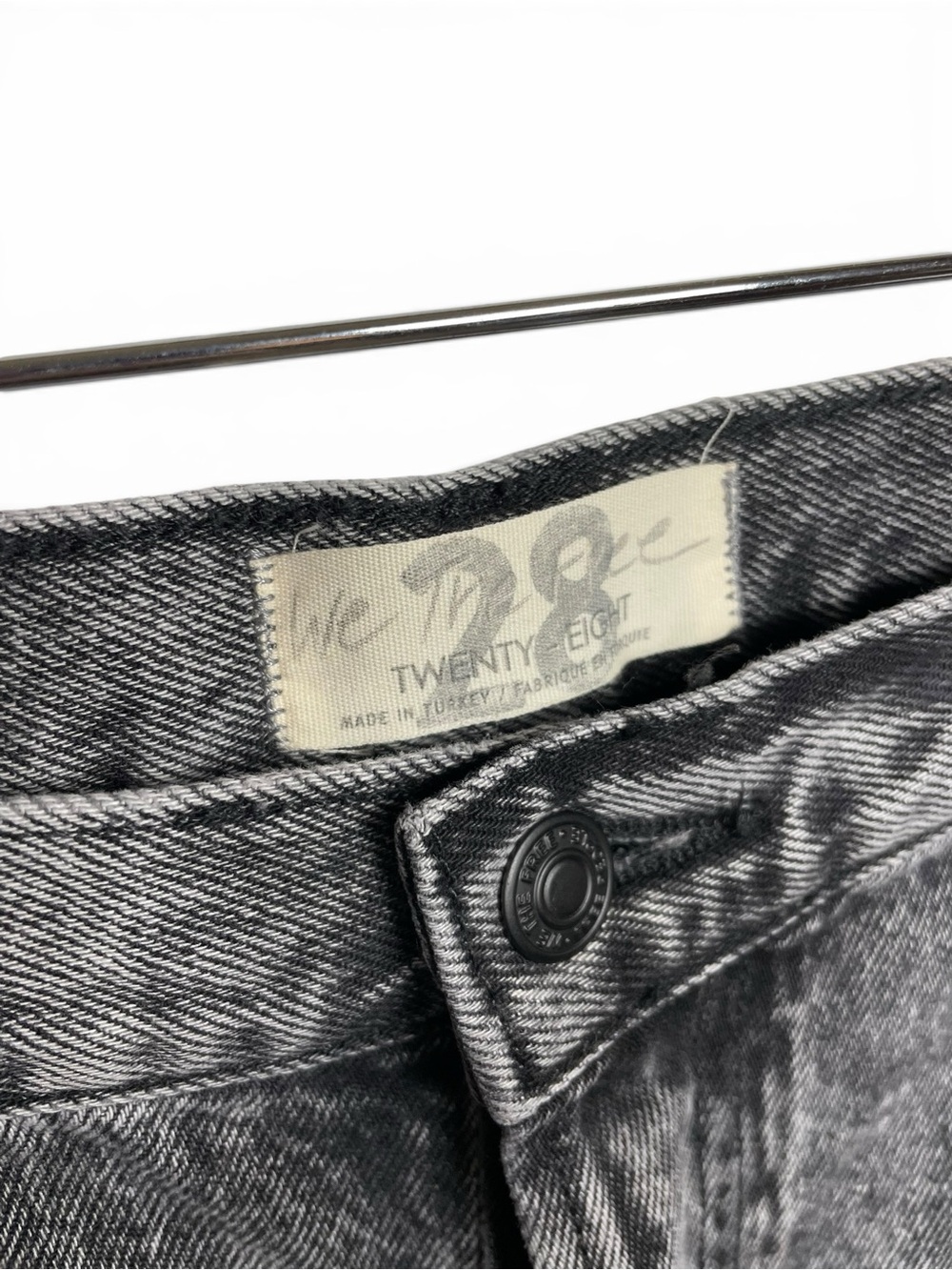 NEW We the Free People High-Rise Distressed Straight Leg Jeans — Washed Gray 28 - Picture 5 of 11